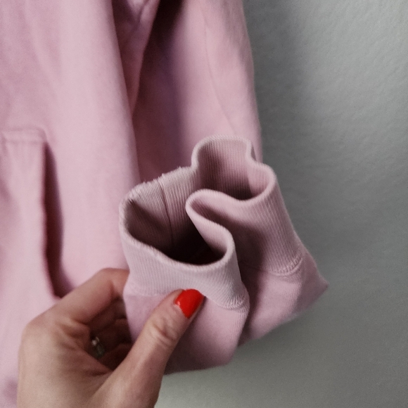GLOSSIER Pink logo Hoodie oversized size XS - Picture 5 of 9
